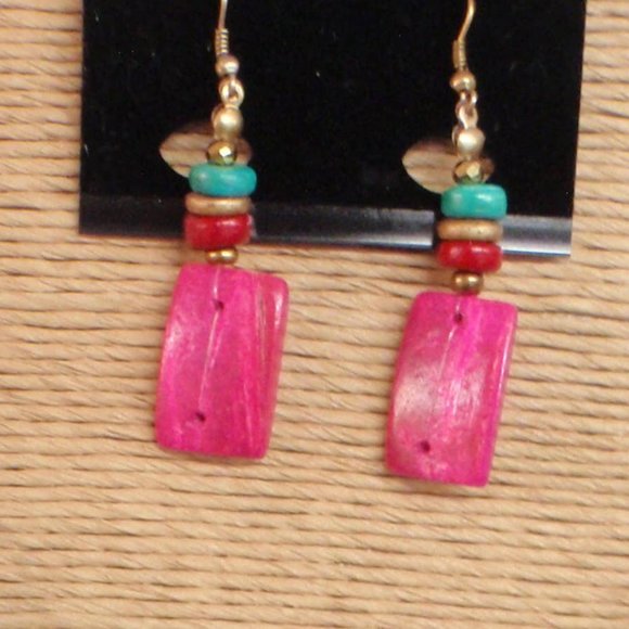 3 Strand Multi Color Wood - Multi Strands Necklace Set - Picture 3 of 3